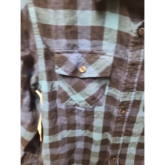 Ll Bean Blue Flannel Womans Size L 14-16 - Picture 3 of 8